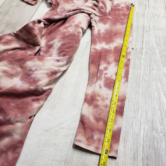 Knox Rose Muave Pink Tie Dye Drape Cardigan Sweater Open Front Small Hippie - Picture 9 of 13